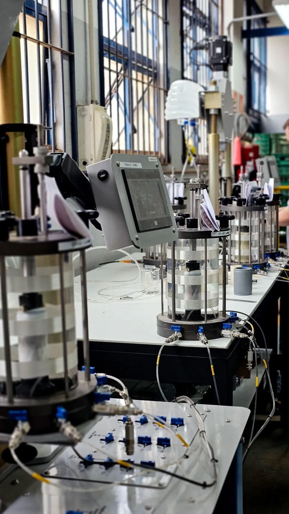 Ensaio de laboratório na Damasco Penna